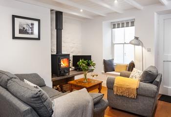 Warm your toes in front of the woodburner, whilst snuggling up with your favourite book.