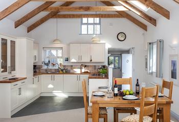 Enjoy pretty countryside views from your rural retreat whilst you prepare dinner in the open plan kitchen/diner. 