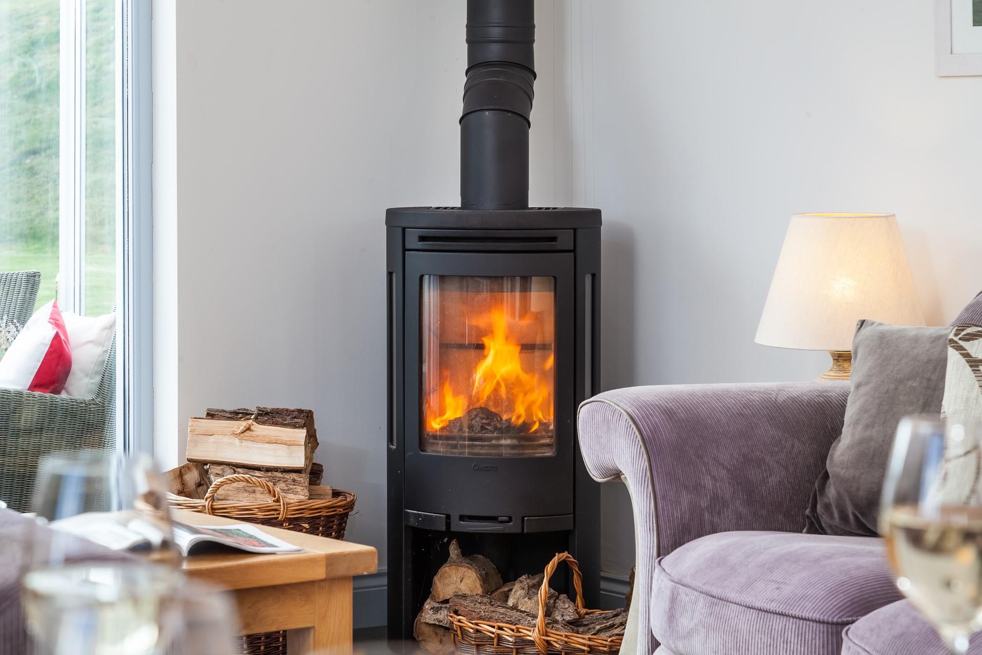 On cooler evenings light the woodburner and curl up together for a family movie night!