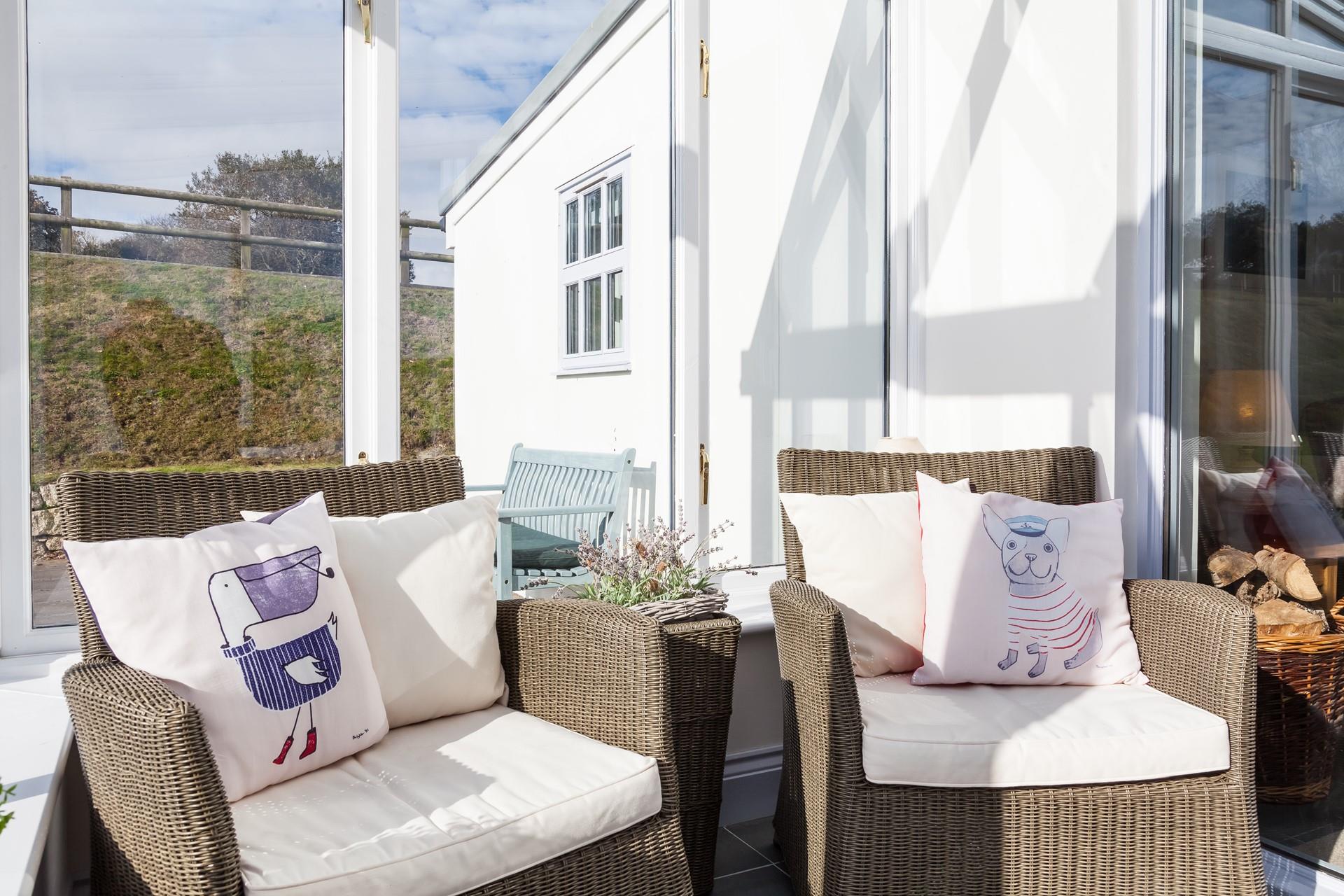 Spend a lazy morning in the sunny conservatory with a cup of coffee. 