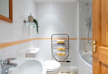 Warm up your towel on the heated towel rail whilst you're soaking in the bath. 