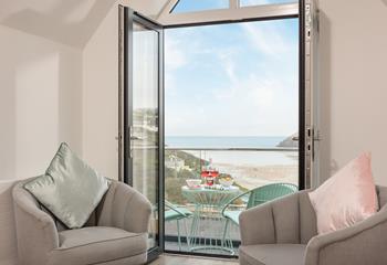 Throw open the balcony doors, sit back, relax, and enjoy the chorus of the seaside.