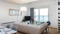 Sink into the corner sofa and enjoy the views over Porthmeor.