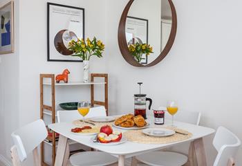 Indulge in a leisurely breakfast during your stay in St Ives. 