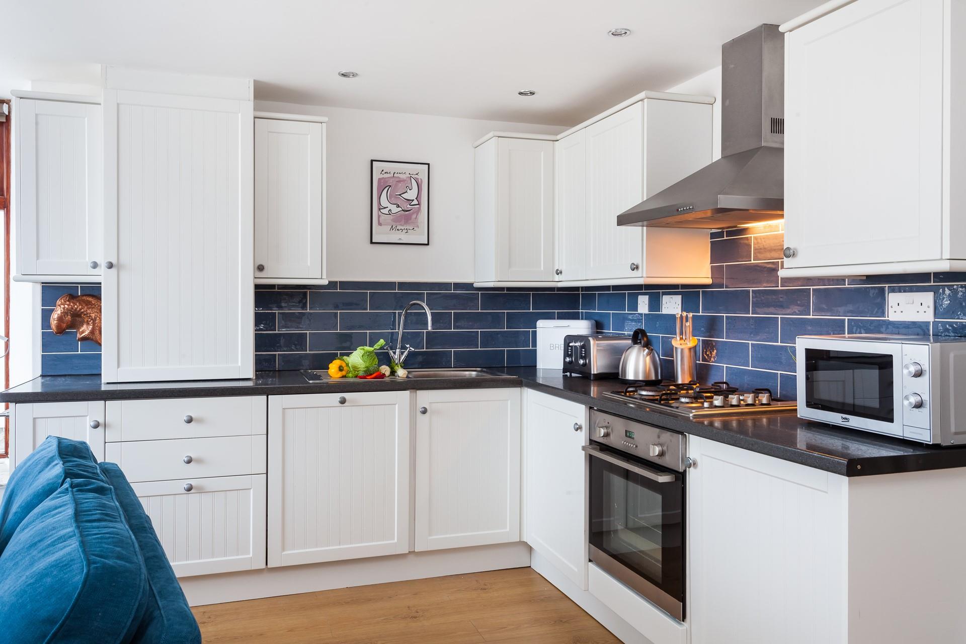 Whip up a culinary feast with some local produce purchased in the town or simply whizz up something tasty in the microwave.