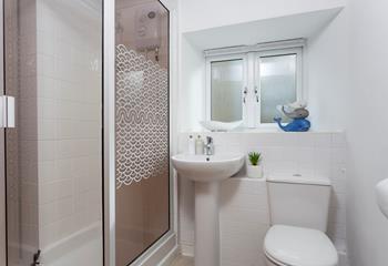 The ground floor shower room is conveniently located for rinsing off those sandy toes after a day at the beach.