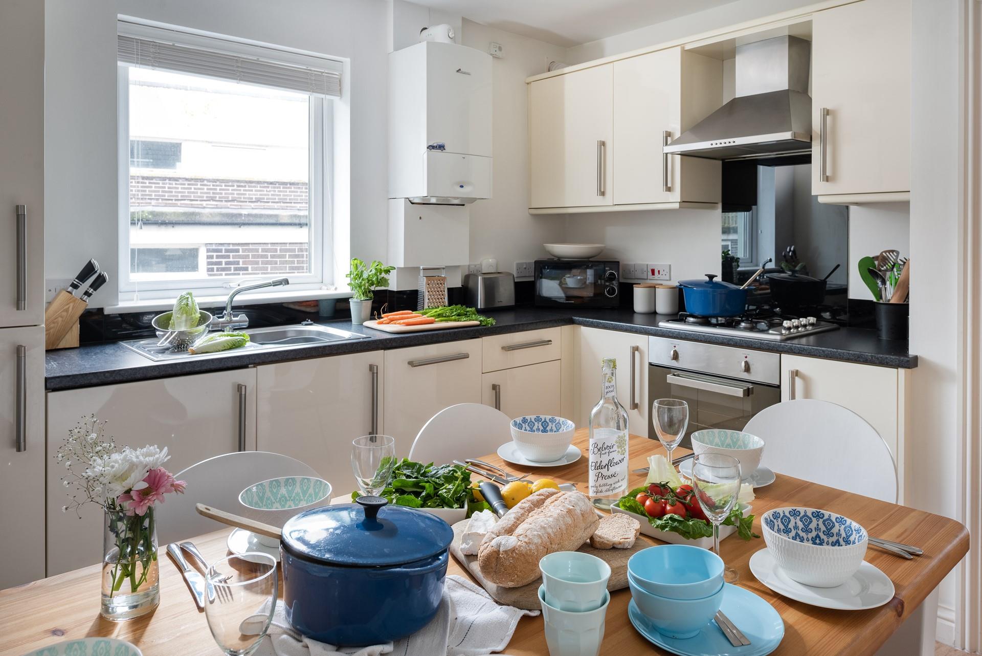 Rustle up some special dinners in the fully equipped kitchen.