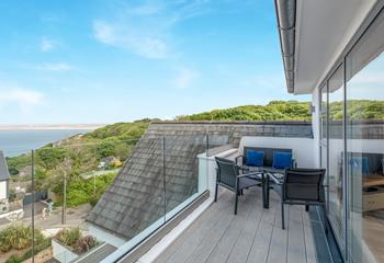 The balcony off the bedroom is the ideal spot for morning coffee or afternoon tipple.