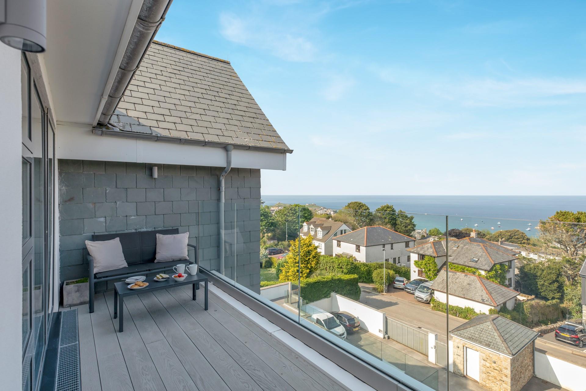 Enjoy breakfast out on the balcony with a stunning view.