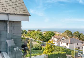 Far-stretching views of St Ives can be enjoyed on the balcony.