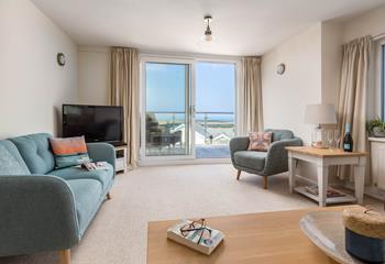 Open the balcony doors and let the warm summer breeze in while you enjoy a cuppa.
