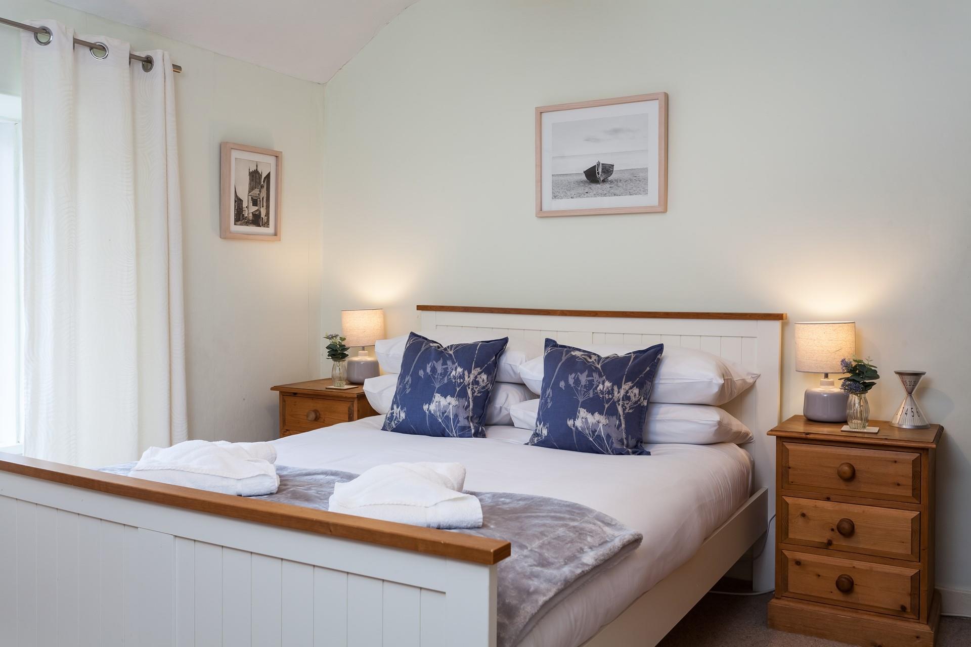 You'll find it hard to want to get up in the morning after sleeping in this comfortable bed.