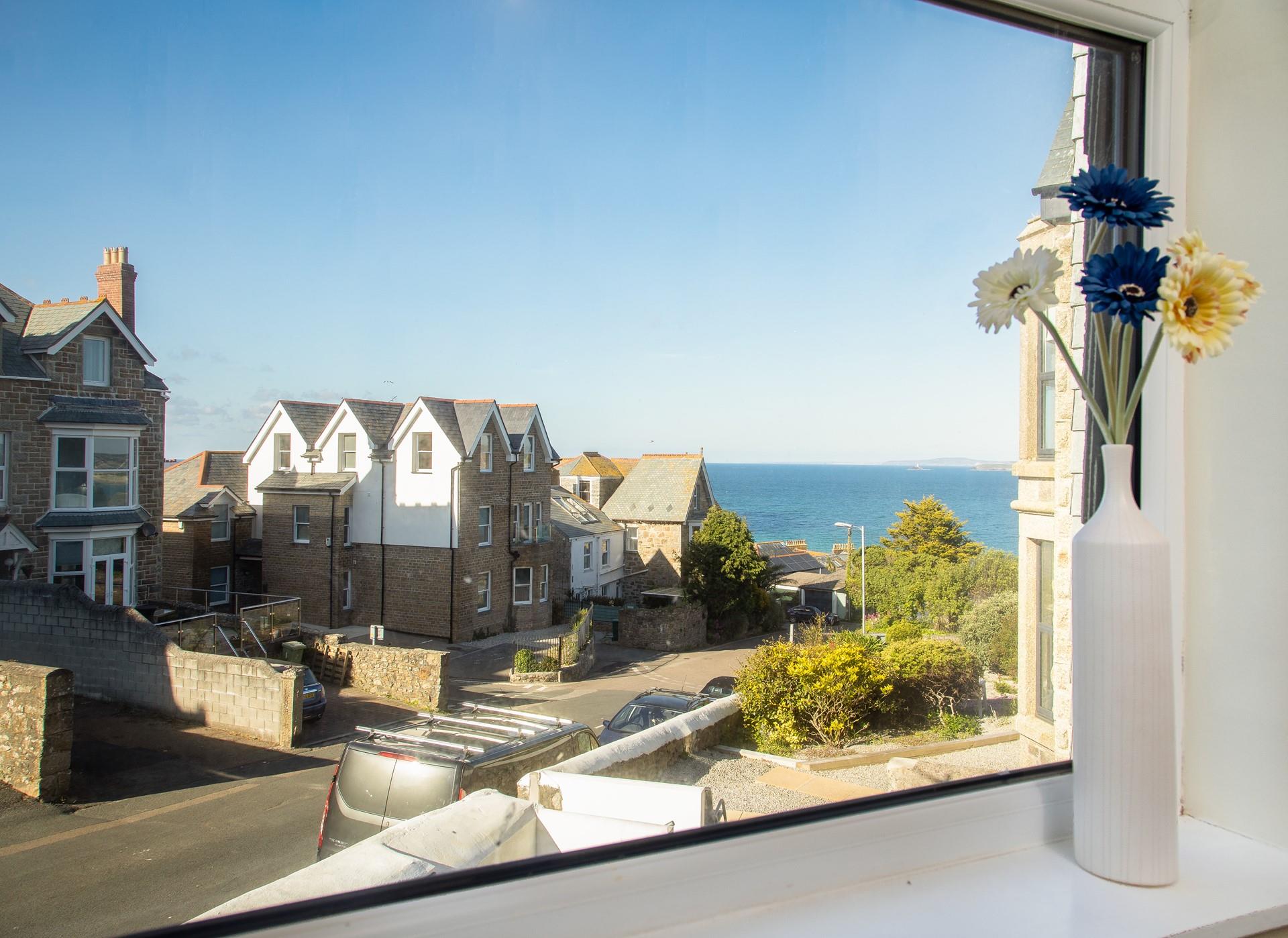 Enjoy the beautiful sea view from the sitting room.