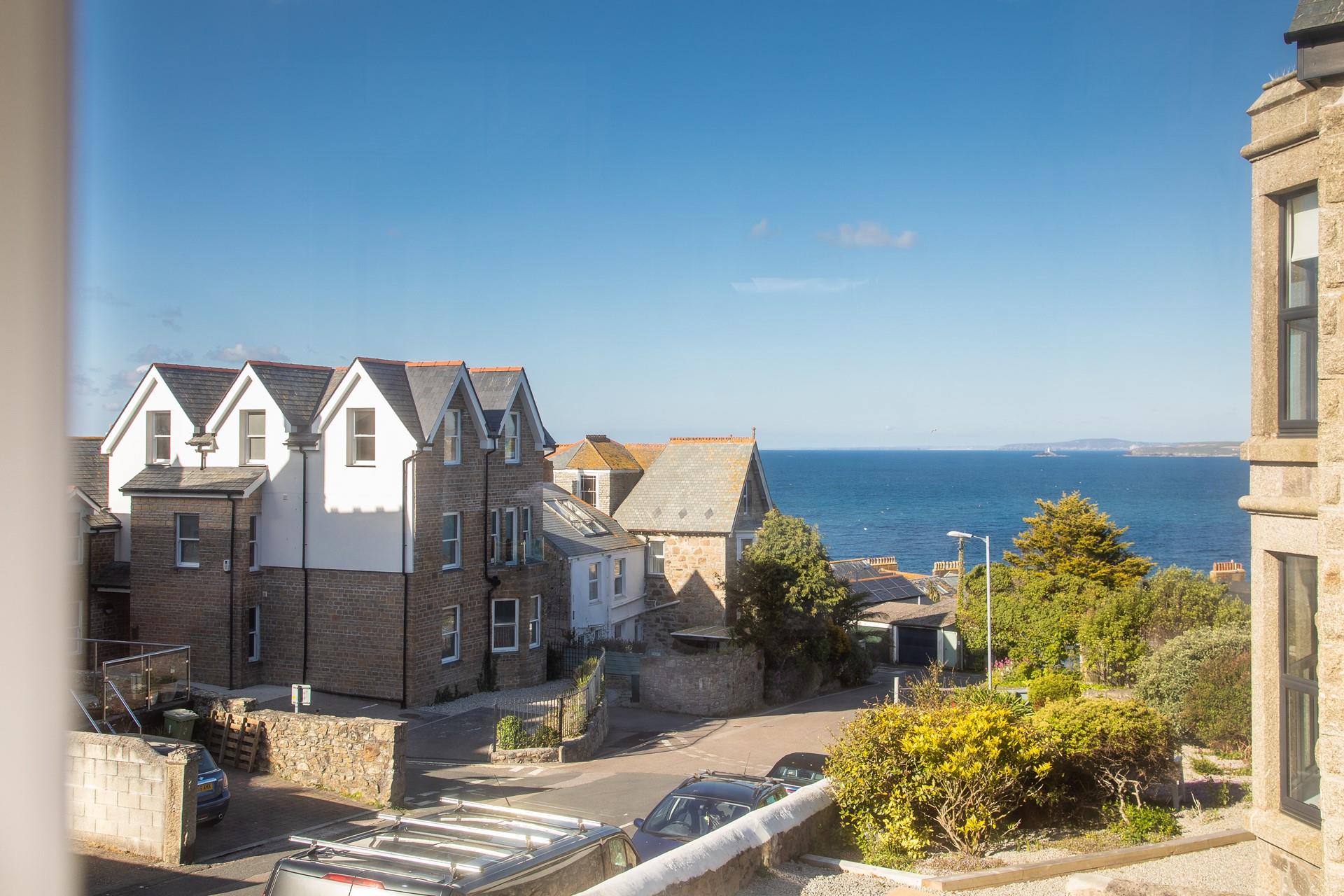 The stunning views stretch across to Godrevy Lighthouse.