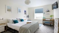 Bedroom 2 has zip and link beds, which can be made up as super king or as twin beds.