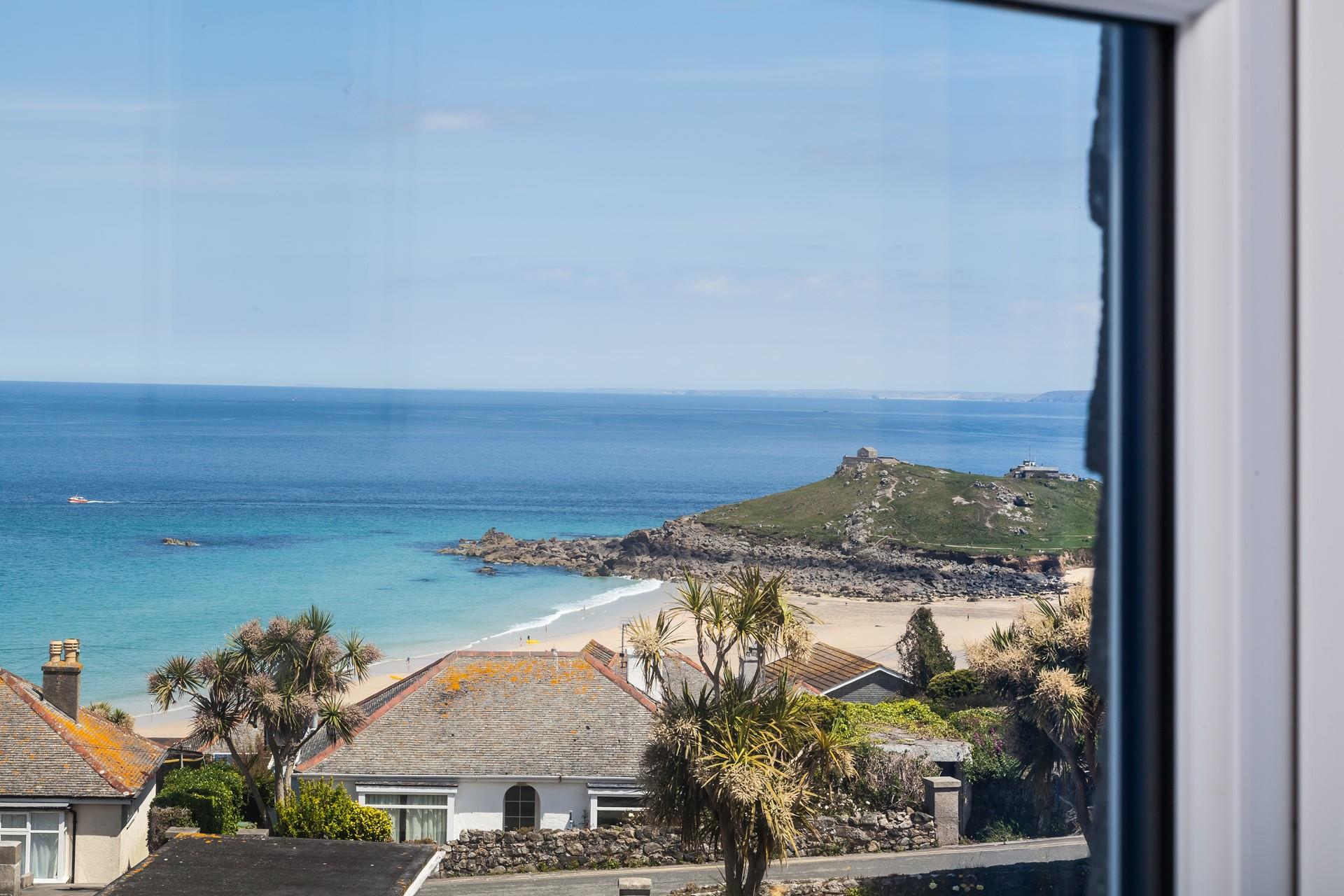 Looking down onto Porthmeor beach and along the Cornish coastline in the distance; this truly is a magical view.