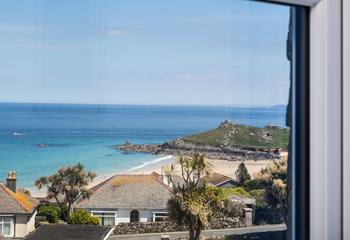 Looking down onto Porthmeor beach and along the Cornish coastline in the distance; this truly is a magical view.