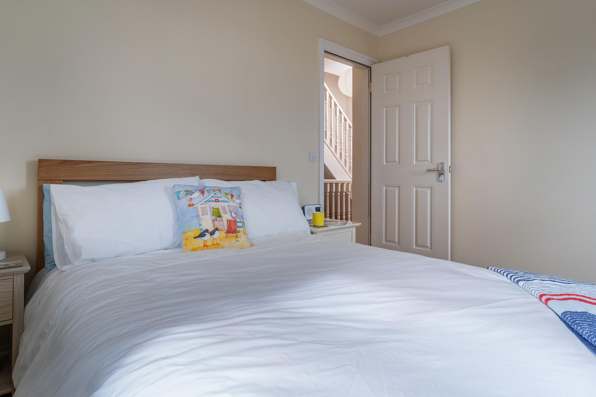 Seaside-inspired decor features in each room.