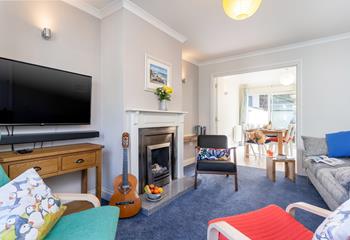 Sink into the plush sofas in the sitting room and enjoy a family movie night.