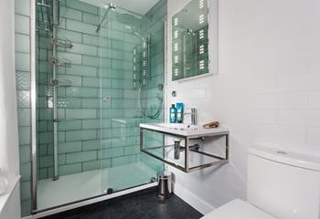 The modern and stylish shower is perfect for washing off the sand after a day on the beach.