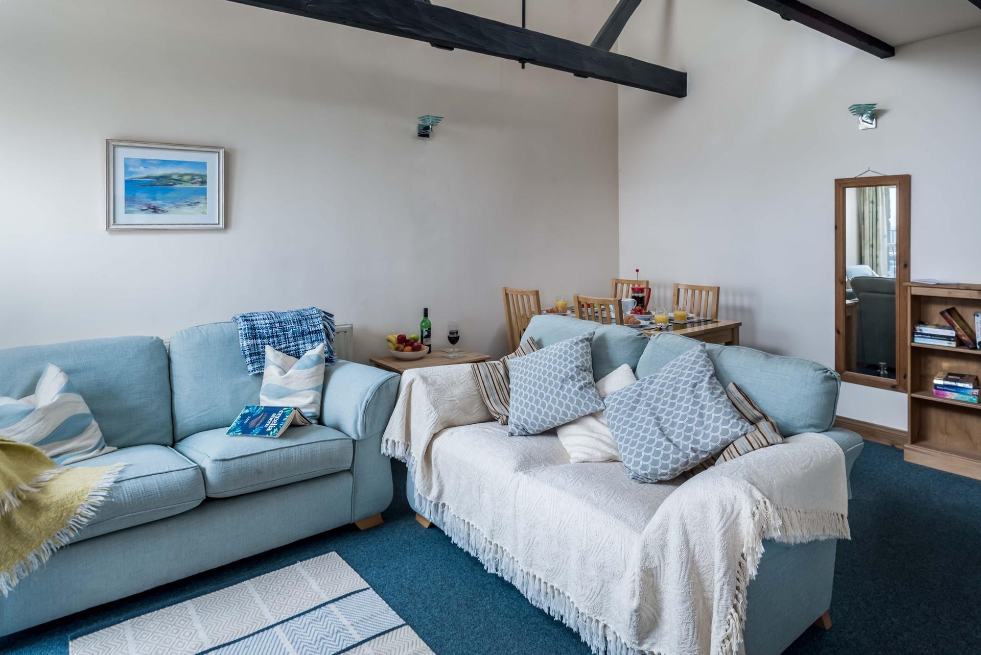 Snuggle up on the comfy sofa after a day's adventures.