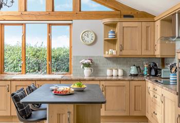 Cook up delightful meals in the kitchen from fresh Cornish ingredients.