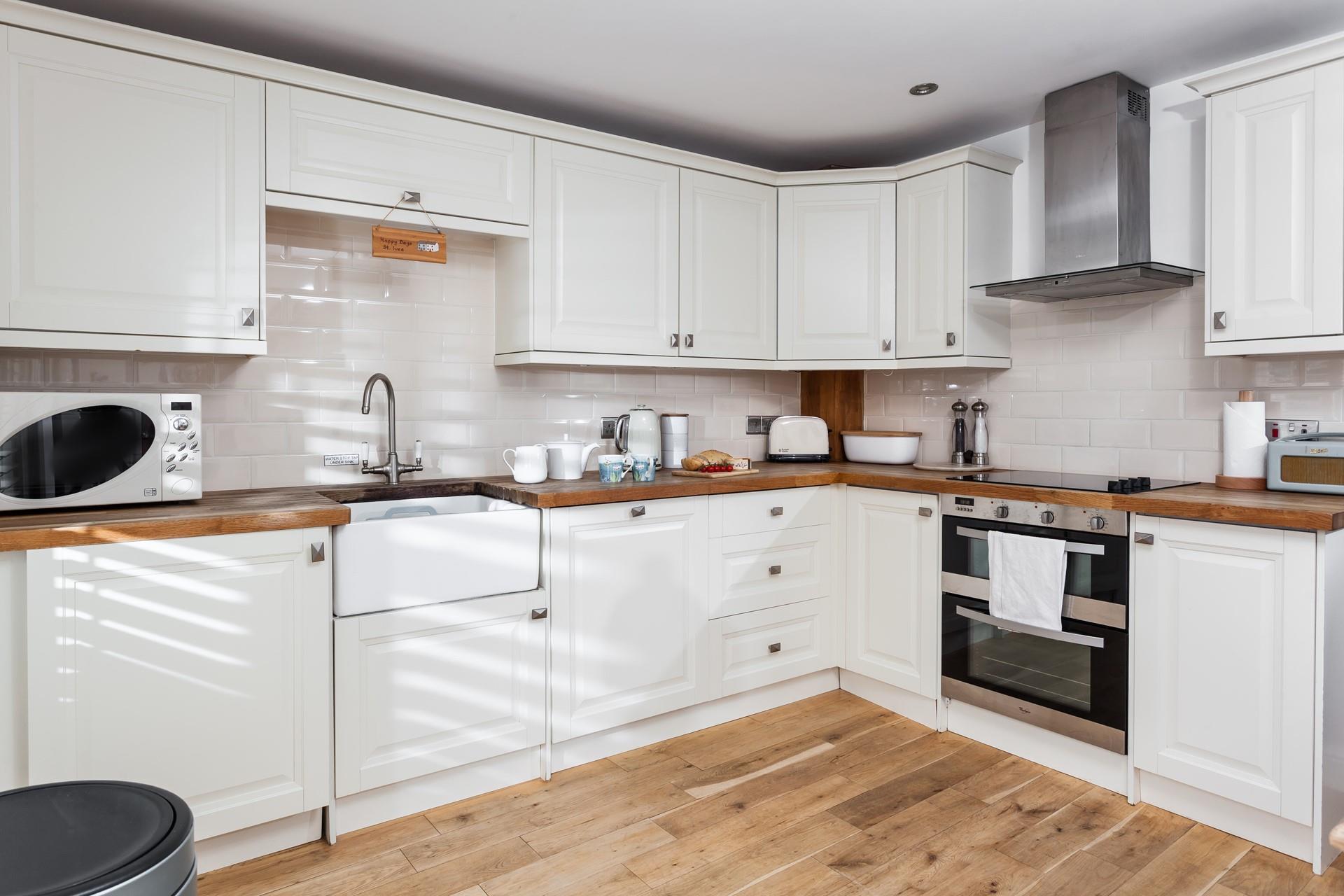 The kitchen is fully equipped for cooking up a storm.