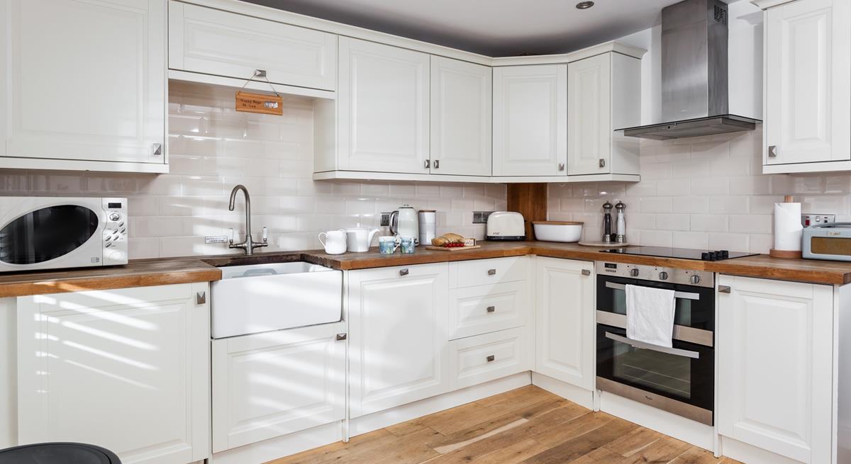 The kitchen is fully equipped for cooking up a storm.