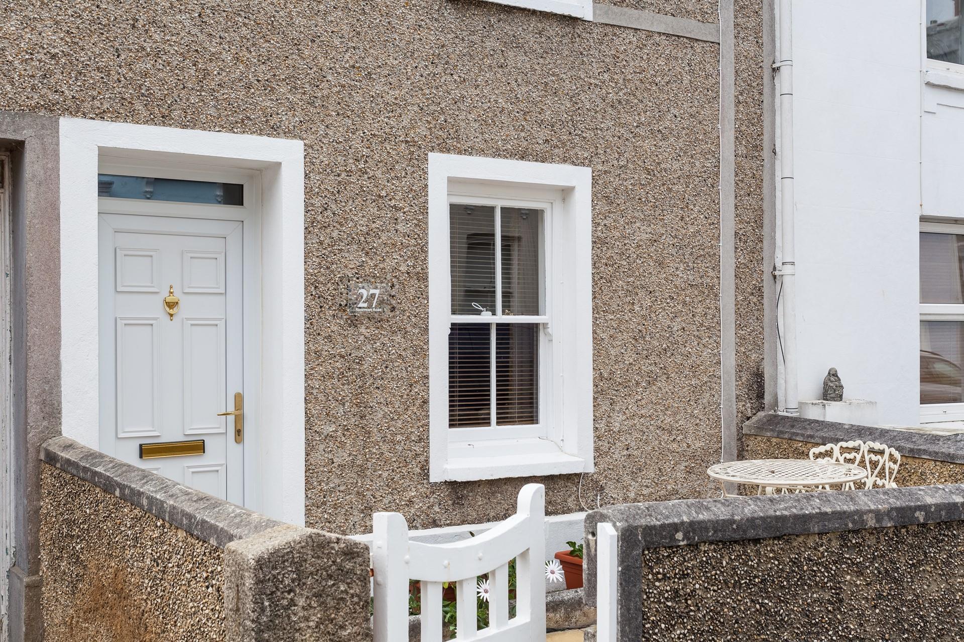 The front of Rosevean with outside seating.