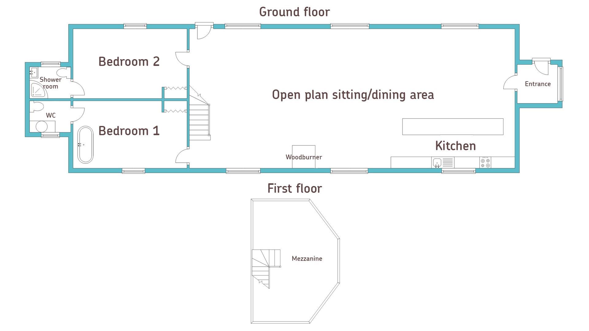 Floor plan of Trethewey Sunday School.