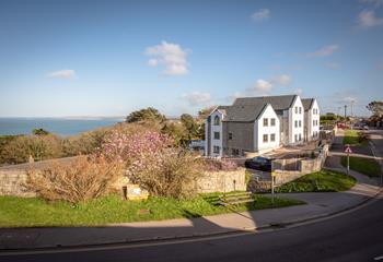 The views from the St Margaret's development are beautiful; miles of stunning coastline with established trees in the foreground.