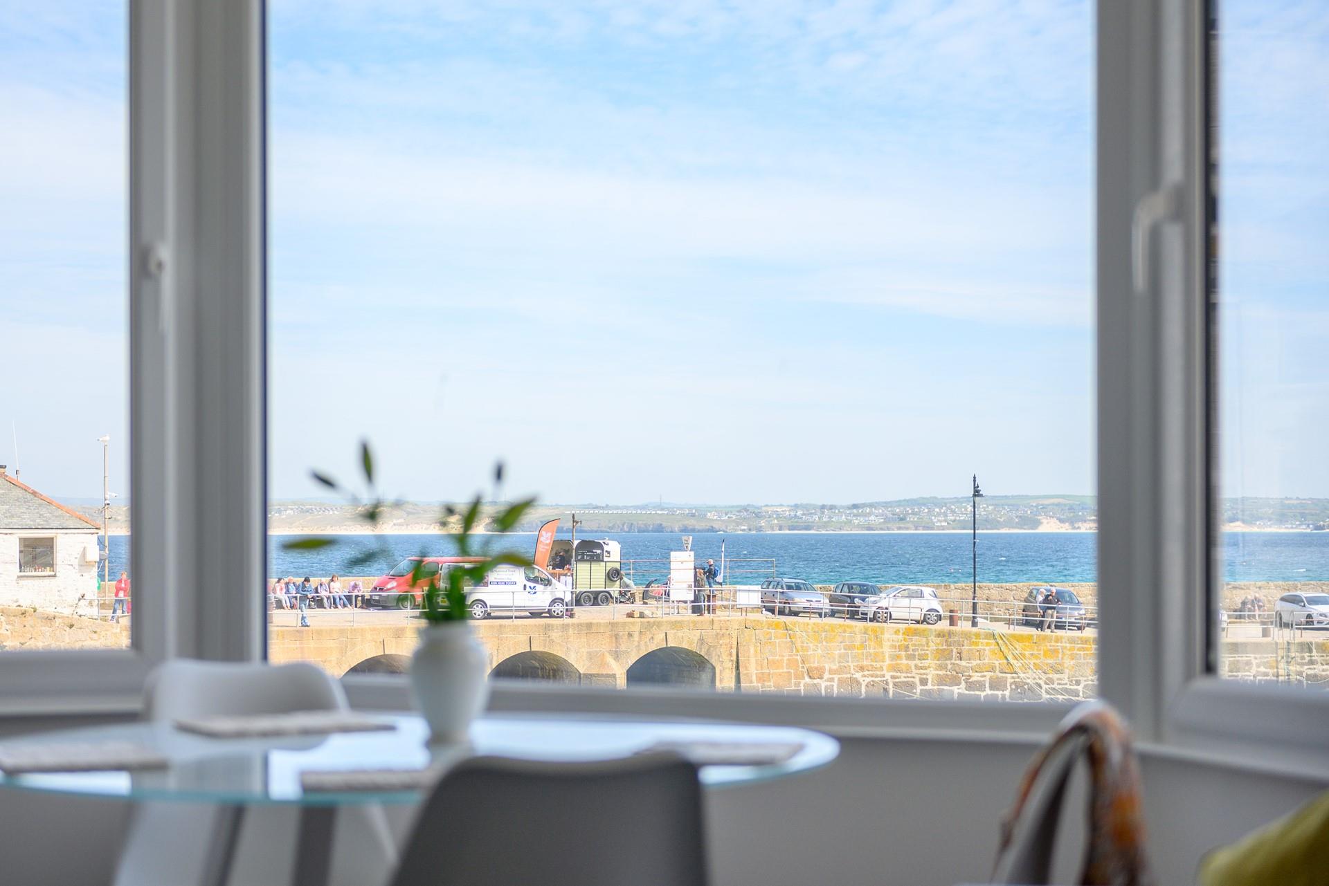 Sip your morning coffee with views of the Bay.