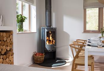 Spend cosy evenings snuggled up in front of the woodburner.