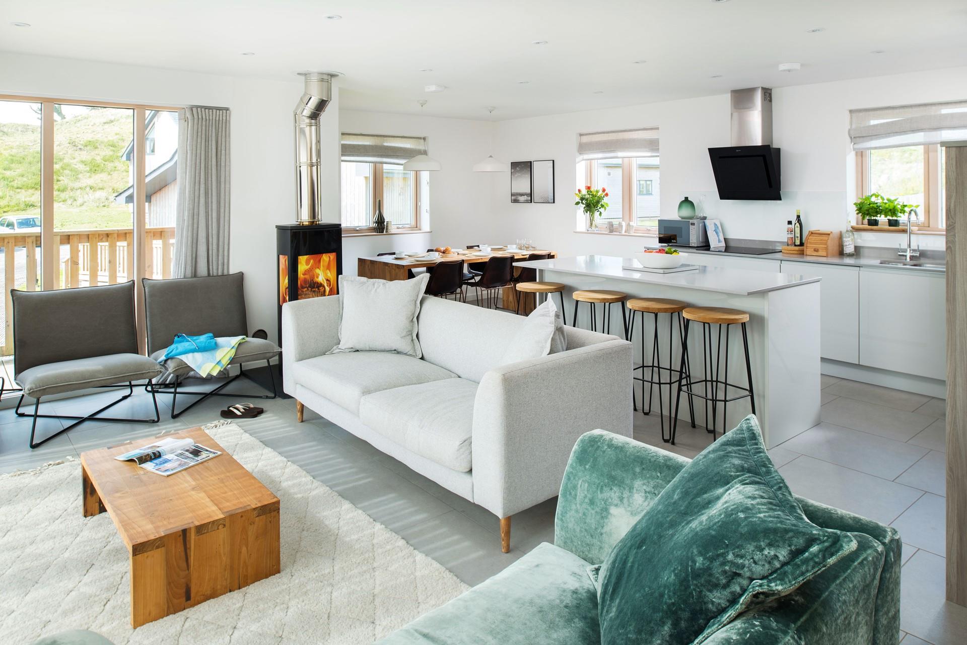 The open plan ground floor is full of natural light providing stunning views throughout.