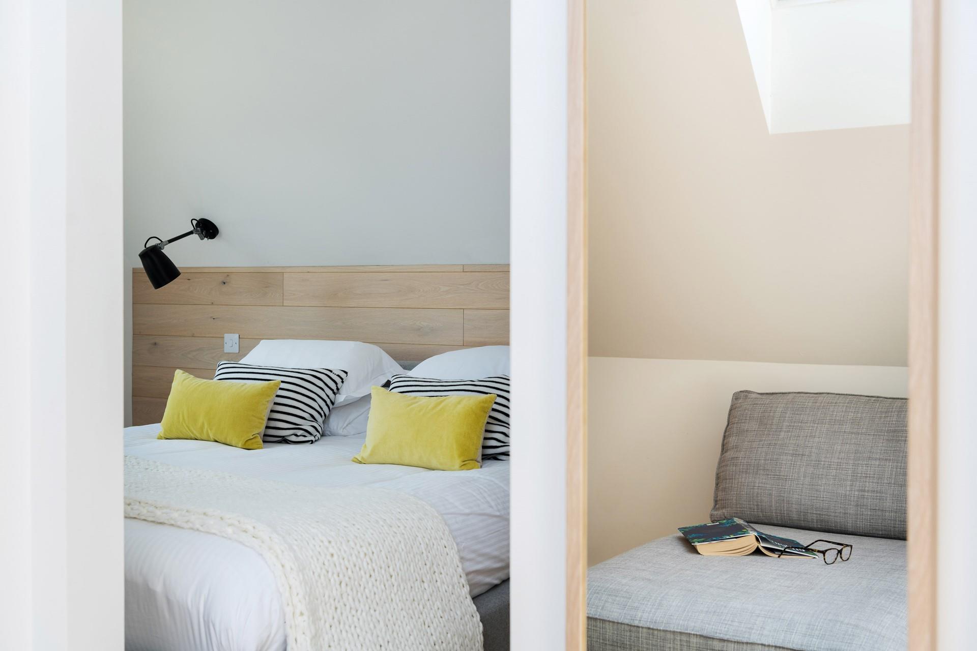 Bedroom 3 has its own reading area with a comfy chaise longue for pure relaxation.