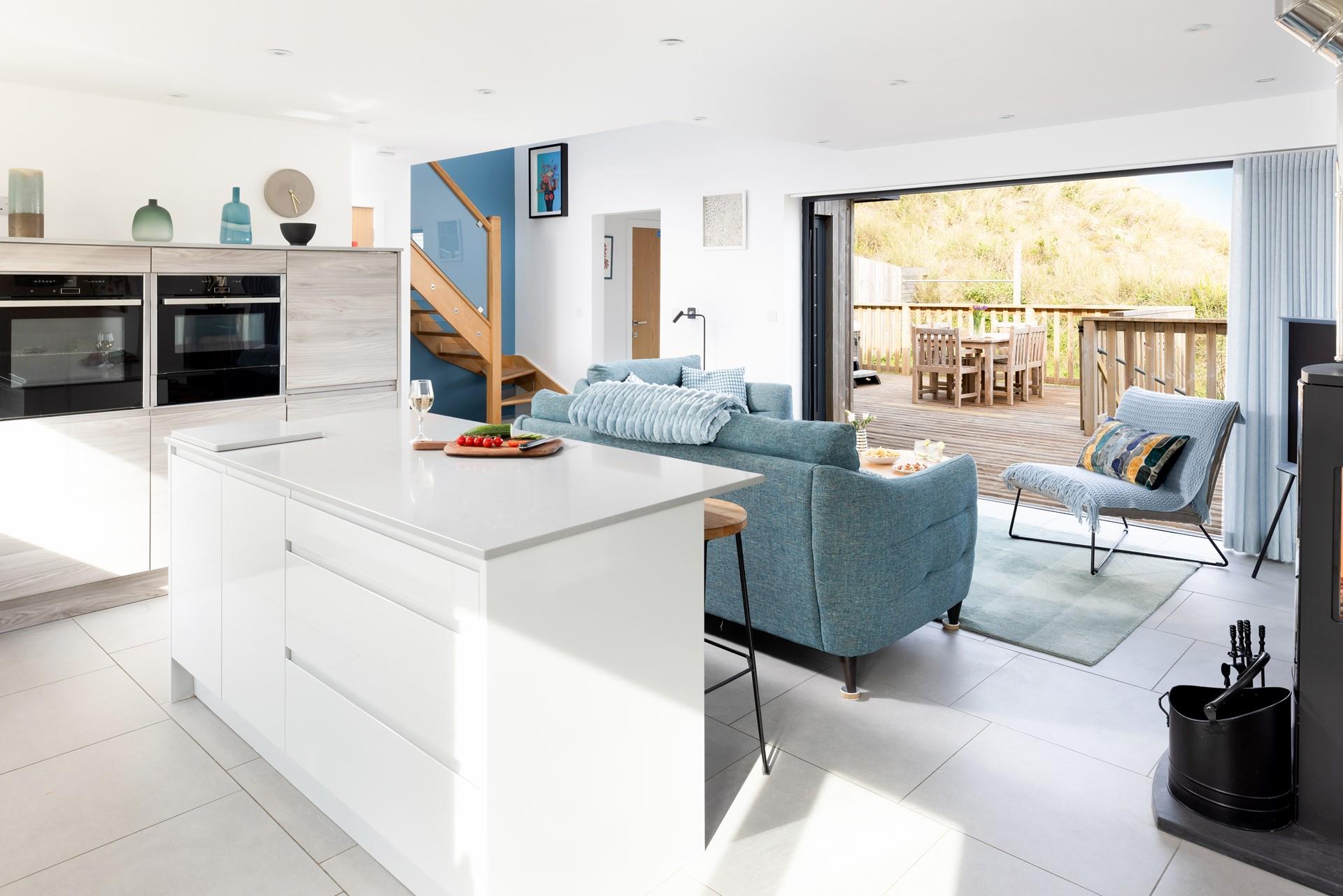 The open plan ground floor is full of natural light providing stunning views throughout.