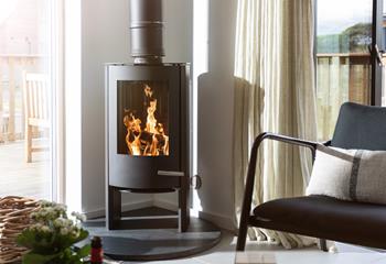 Light the woodburner and enjoy a glass of wine after a blustery beach walk.