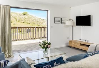 Watch the bunnies in the dunes from your cosy sofa.