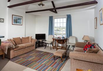 Relax in your sitting room looking out at Penzance harbour.
