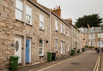 Cape Cottage is a traditional Cornish cottage with a Cornish blue stable door.