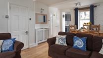 The open living space is cosy and light.