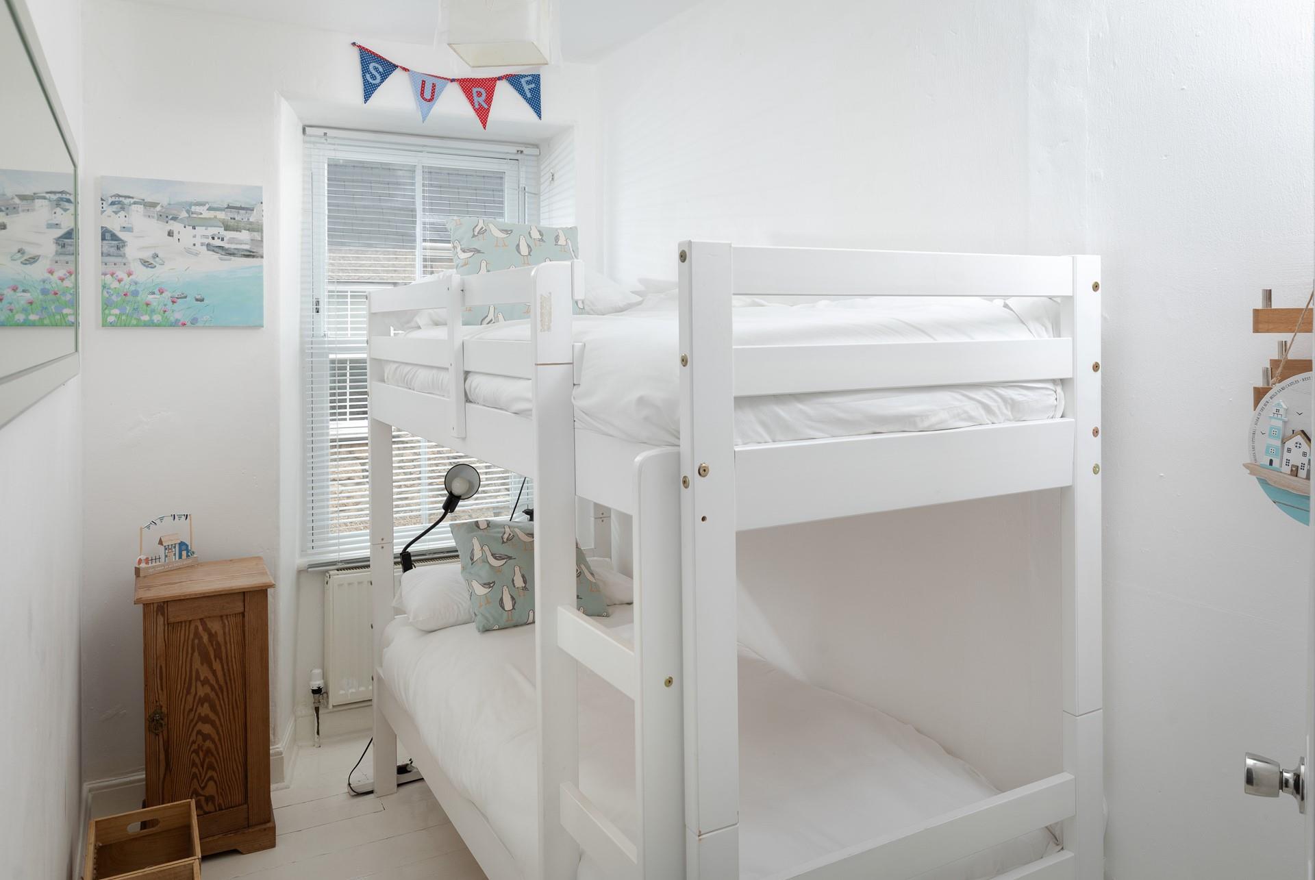 The kids will love the bunk bed room!