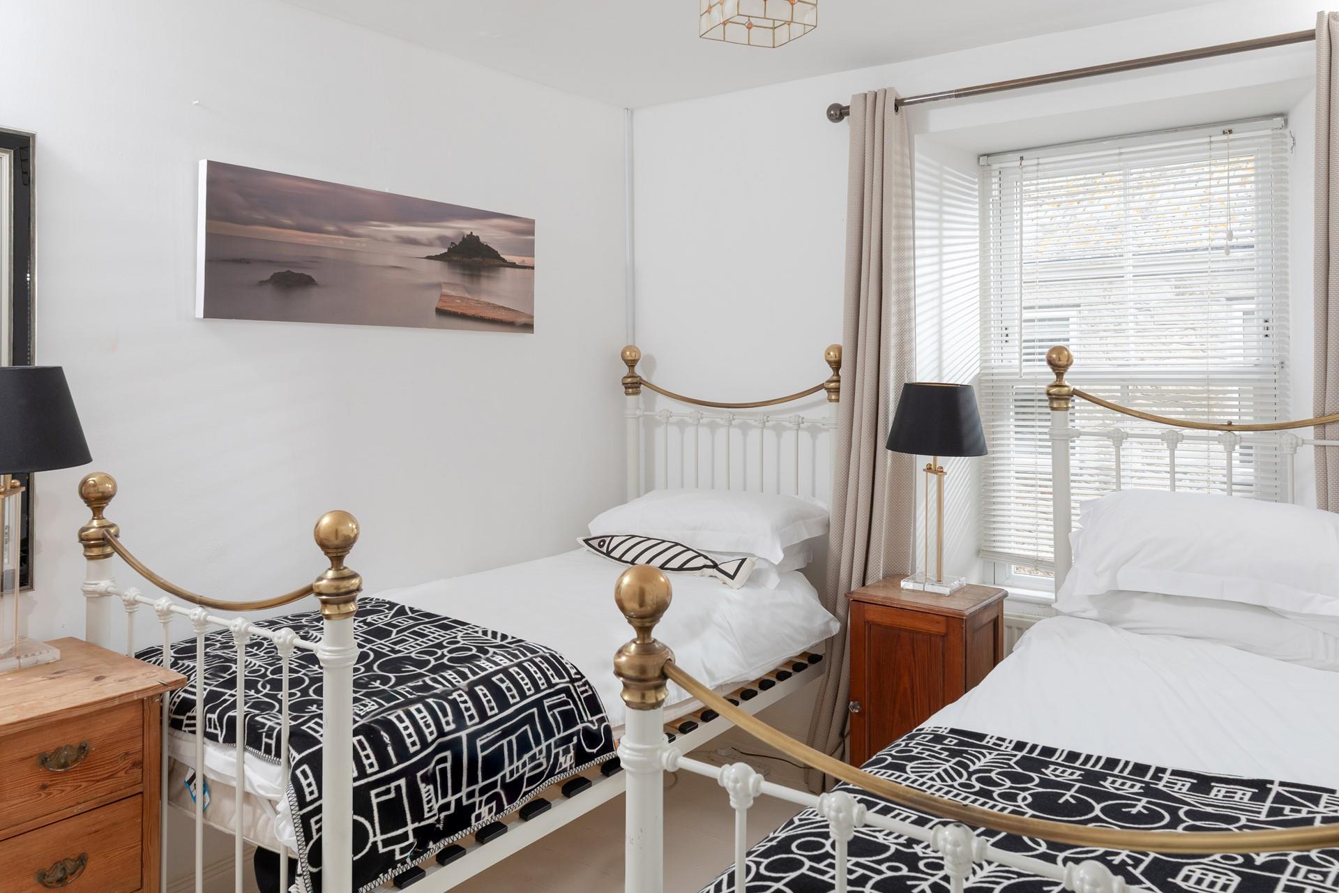 Twin beds are perfect for adults or children.