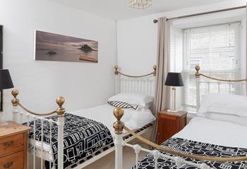 Twin beds are perfect for adults or children.