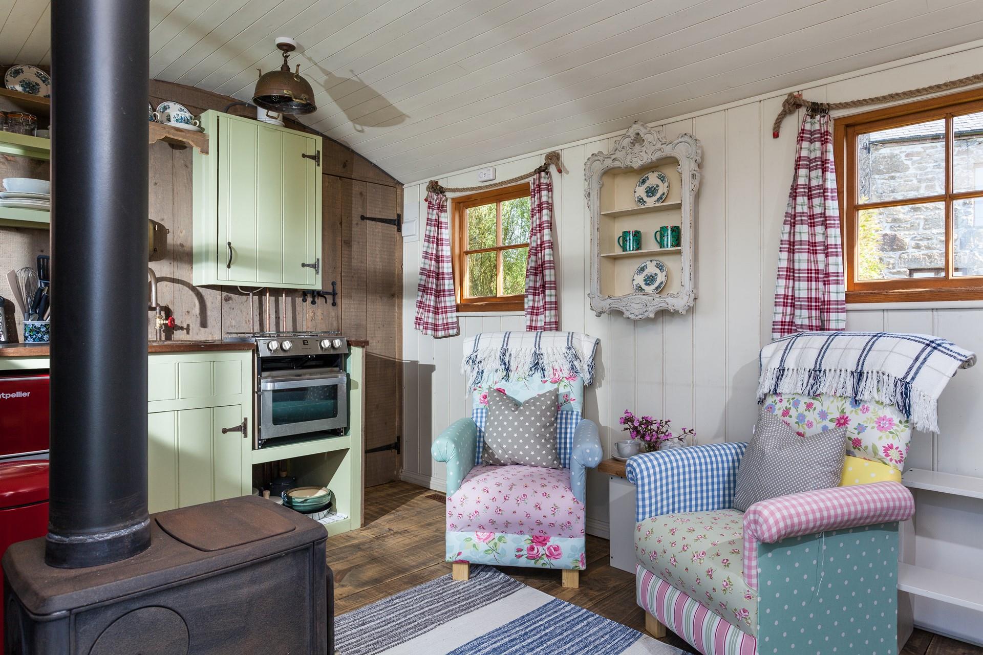 After exploring the countryside you can come back and cosy up in front of the woodburner.