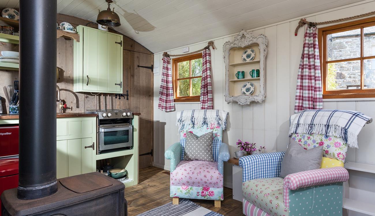 After exploring the countryside you can come back and cosy up in front of the woodburner.