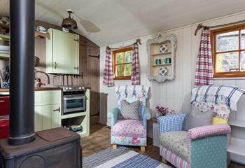 After exploring the countryside you can come back and cosy up in front of the woodburner.