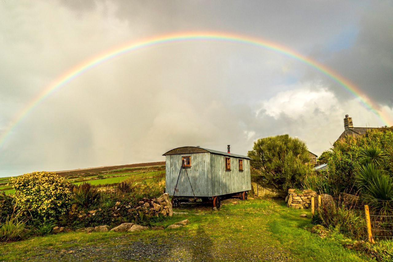 The owners captured this magical rainbow over the shepherd's hut - amazing! 