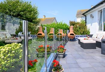 The terrace is the perfect spot to relax and while away a morning in the sunshine.