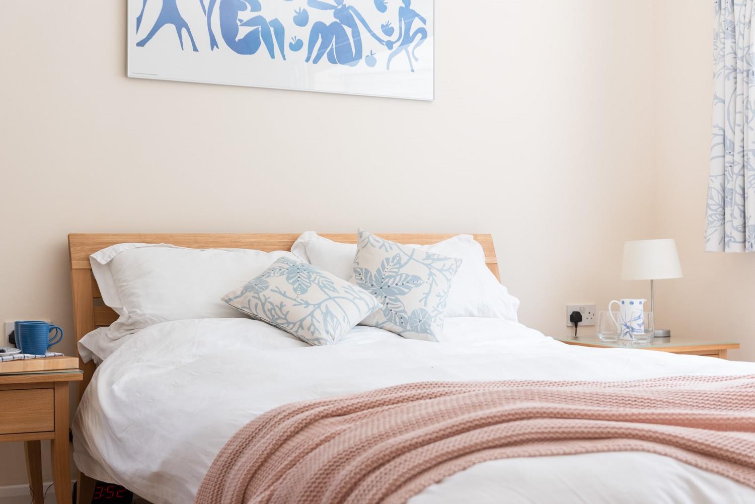 Start the day on the soft sheets, sipping a morning cuppa.